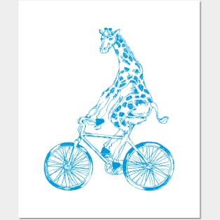 SEEMBO Giraffe Cycling Bicycle Bicycling Biking Riding Bike Posters and Art